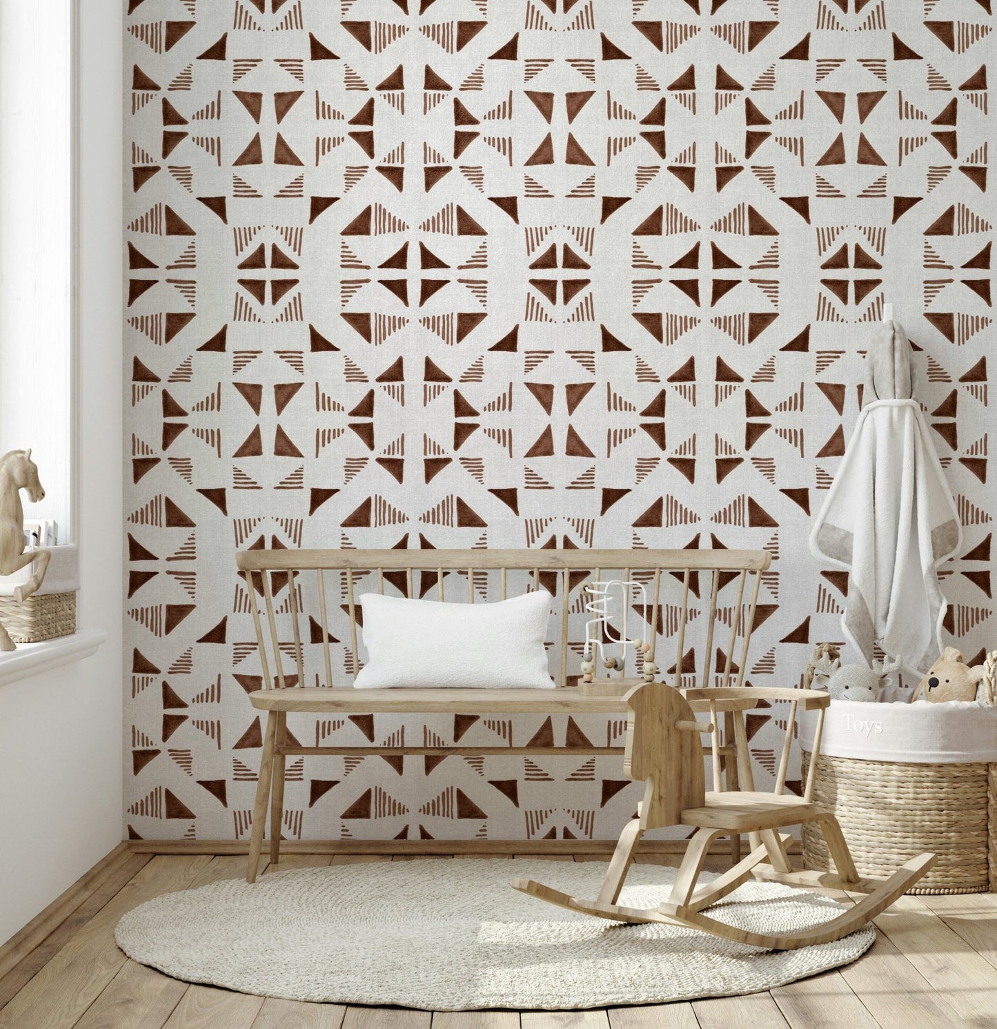 A classic abstract block wallpaper for walls.