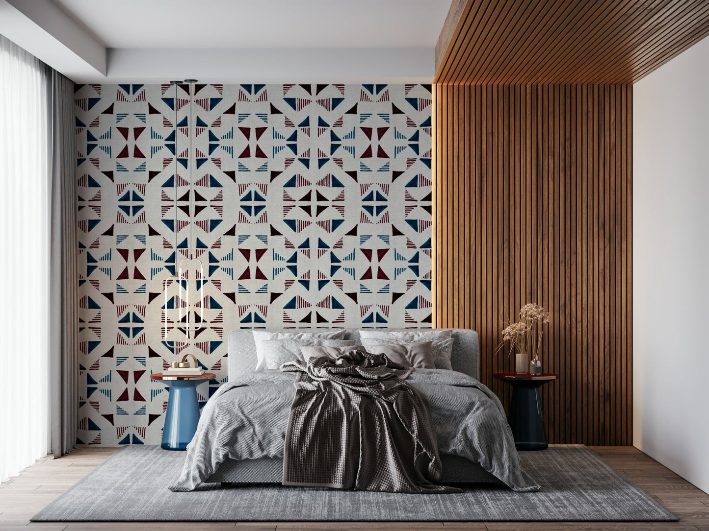 A classic abstract block wallpaper for walls.