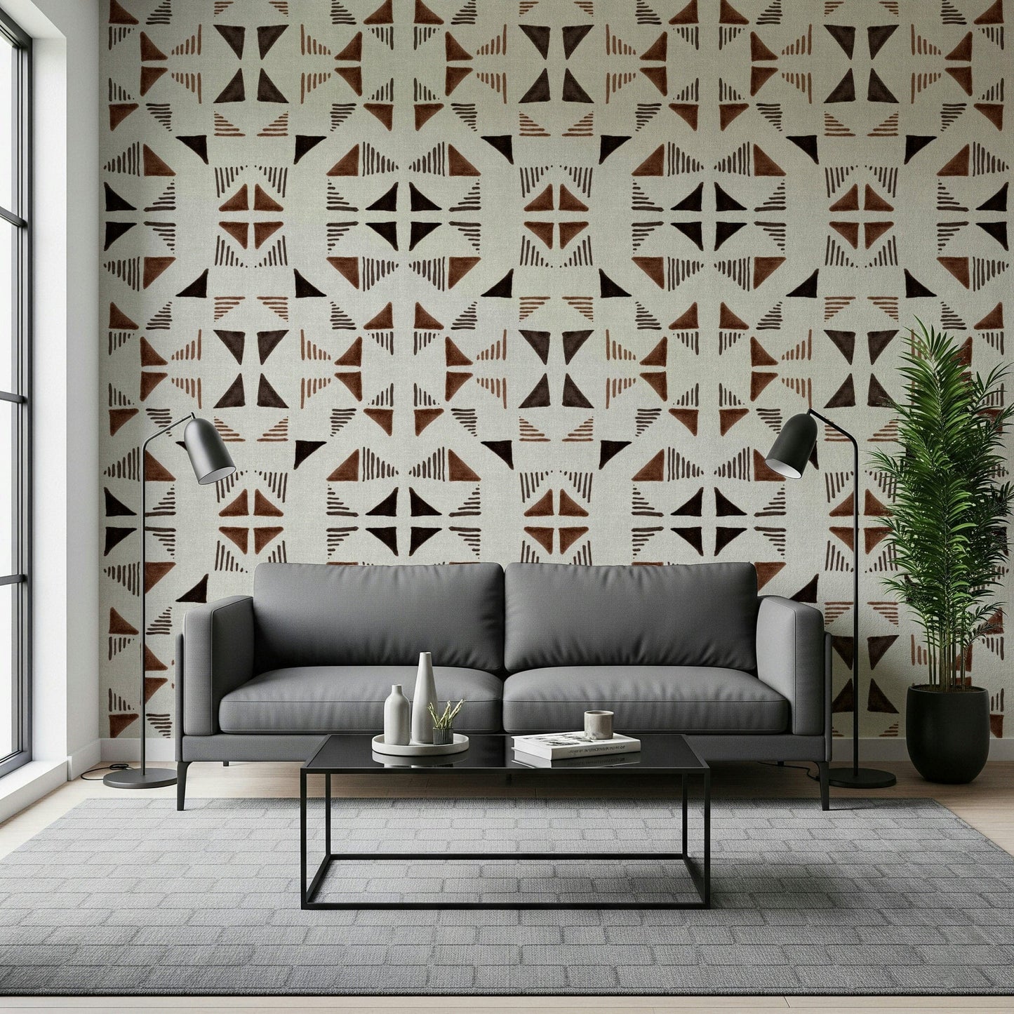 A classic abstract block wallpaper for walls.