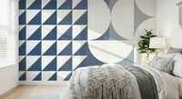 A contemplative geometric design wallpaper mural for a feature wall., GD5330