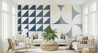 A calming abstract design wallpaper mural that defines a space., GD5330