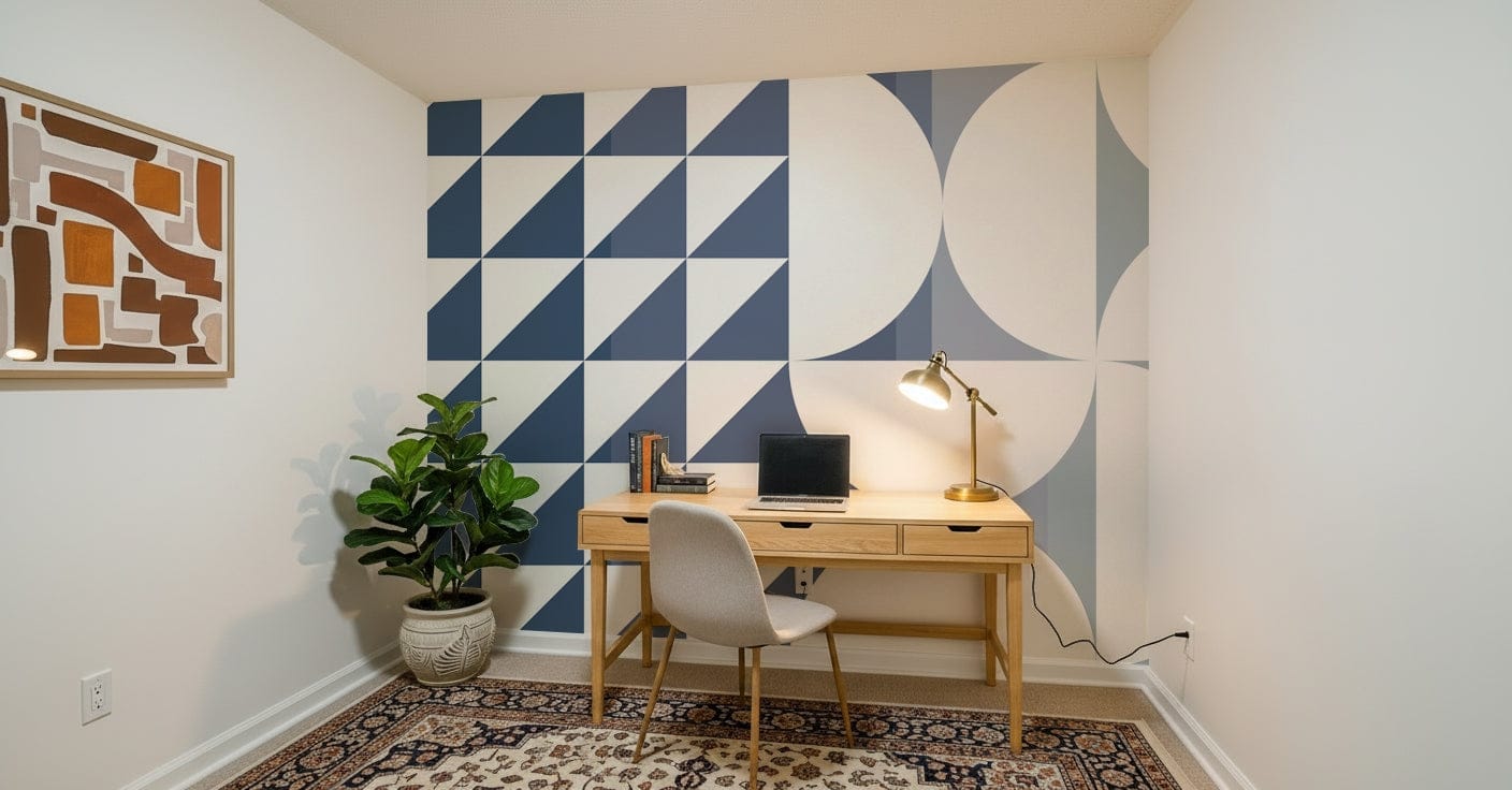 A beautiful modern art wall mural for a living room., GD5330