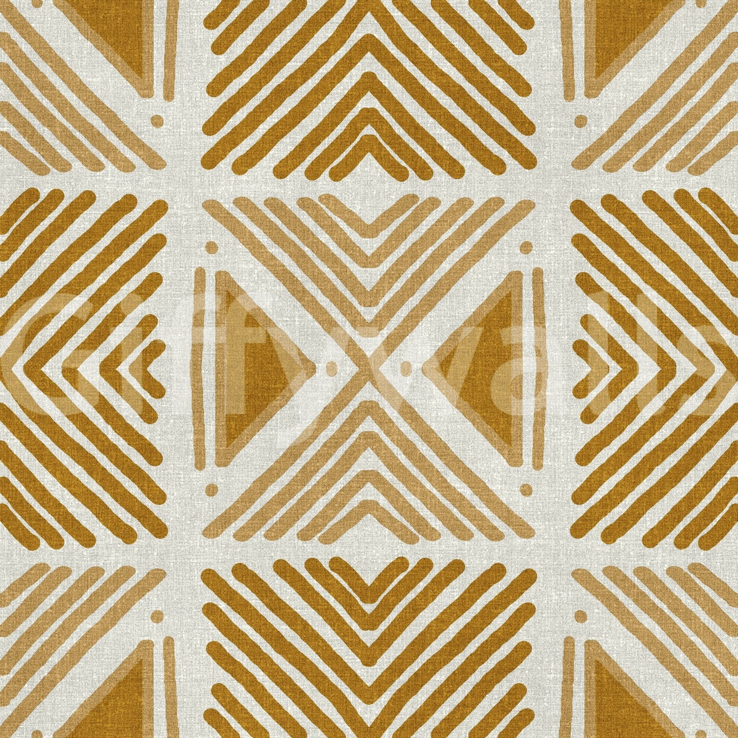 Stylish hallway using Tribal Foliage Motif Wallpaper pattern.