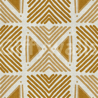 Stylish hallway using Tribal Foliage Motif Wallpaper pattern.