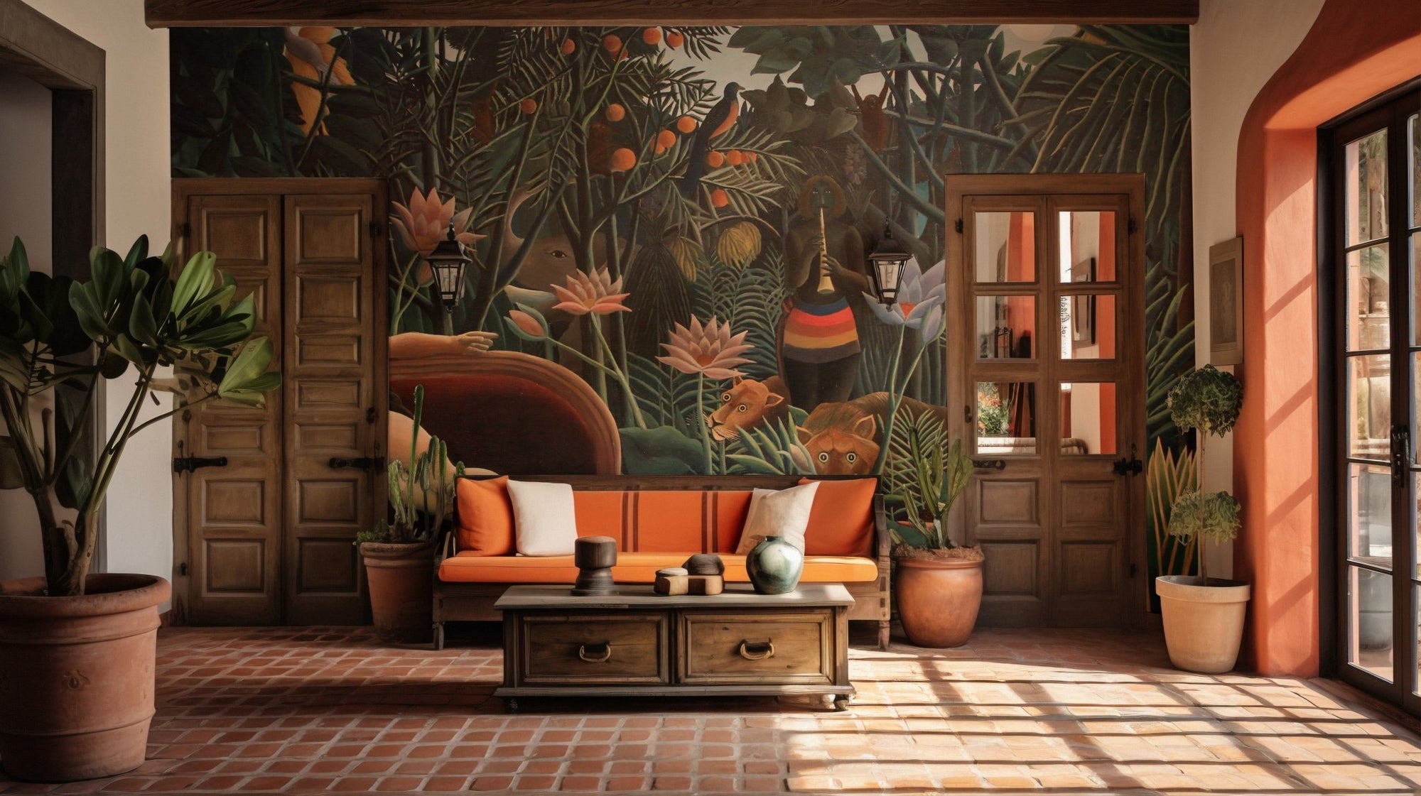 Tribal Forest Wallpaper Mural A484
