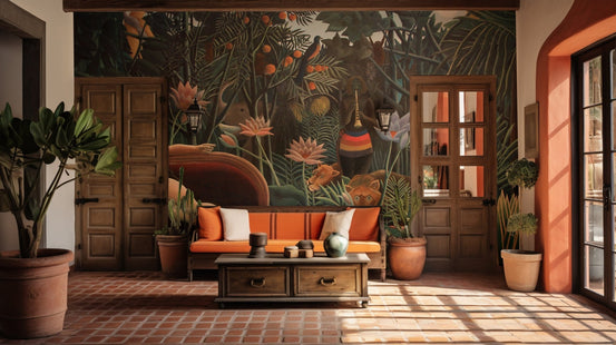 Tribal Forest Wallpaper Mural A484