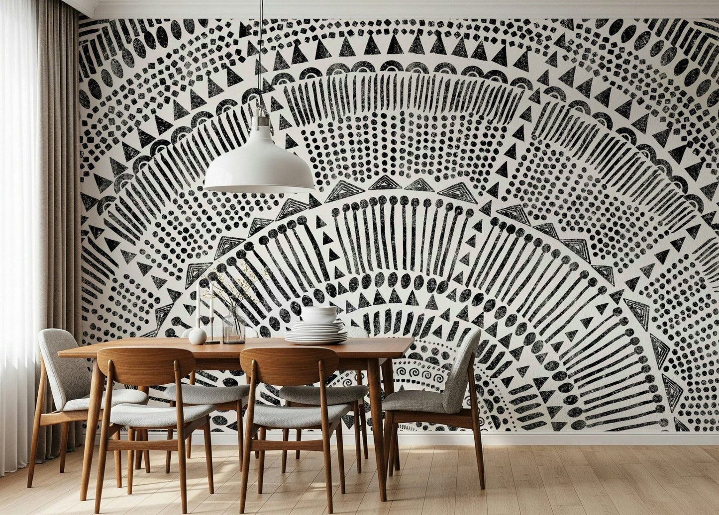 Yellow and beige sun wallpaper for a bright dining area wall mural., GD7834