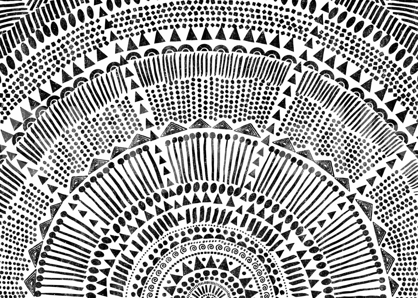 Tribal Half Sun Wall Mural for a serene yoga room wallpaper., GD7834