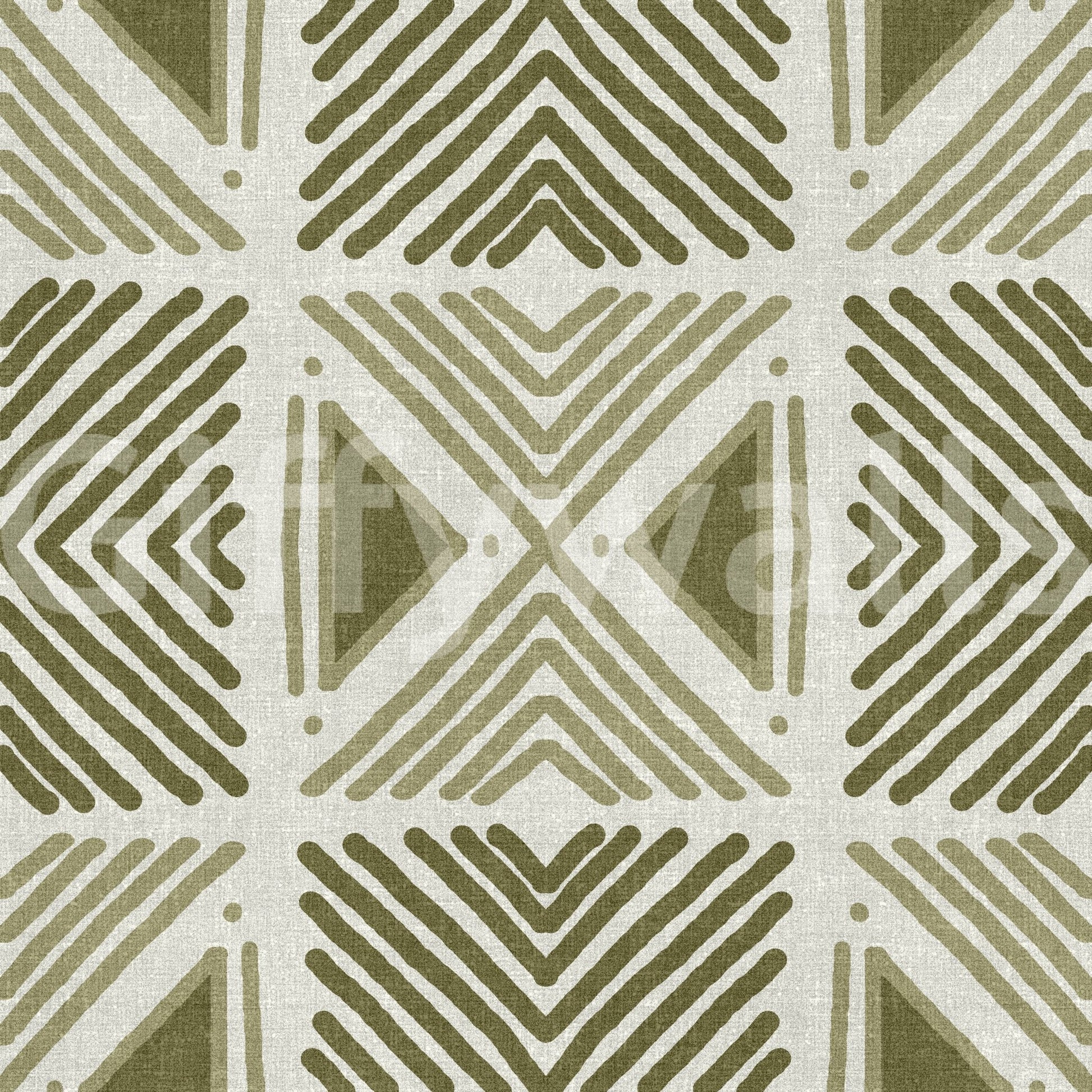 Naturally inspired Tribal Herbs Motif Wallpaper for interiors