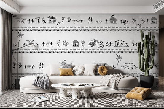 Tribal Rhythms Art Strip wallpaper, B907