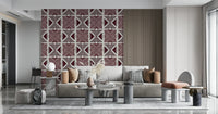 Modern accent wall Tribal Wine Motif Wallpaper art