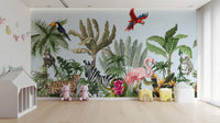 Tropical Animals & Birds Wallpaper Mural - Giffywalls flowers-13