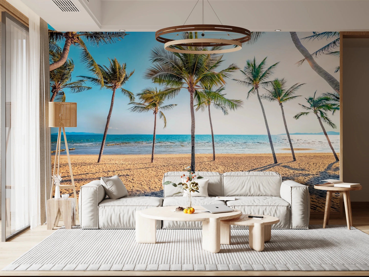 Relaxing ocean wall mural for bedroom walls.