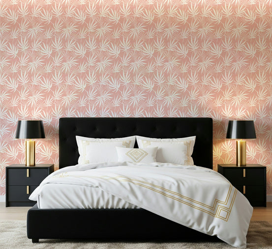 White leaf Tropical Blush unique wallpaper natural flora appearance., GD7089