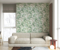 Green leafy pattern for bold interior spaces

