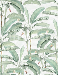 Nature-inspired tropical botanical wallpaper

