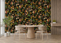 Bold botanical rhapsody with tropical florals and leaves.


