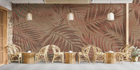 Tropical Copper Leaves Wallpaper Murals - Giffywalls A827