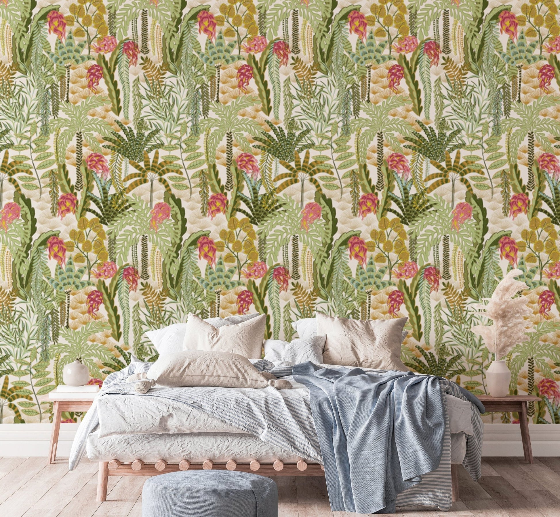 Modern Vibrant Jungle Canopy wallpaper for nature-inspired walls., AN127