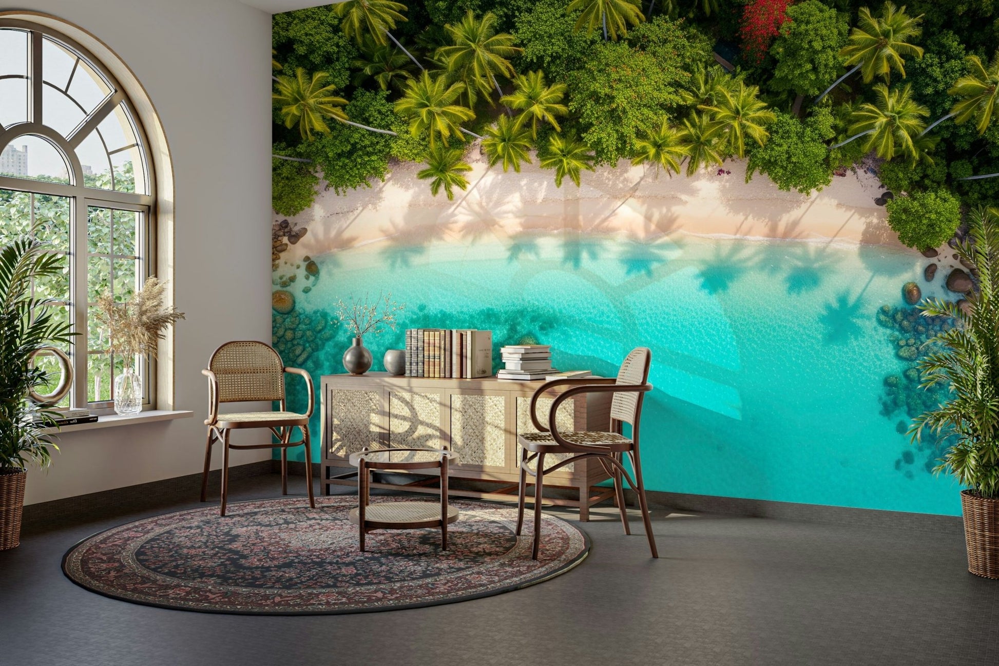 The style is artistic and painterly, not a realistic photograph.
