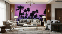 A contemplative twilight beach wallpaper mural for a feature wall.