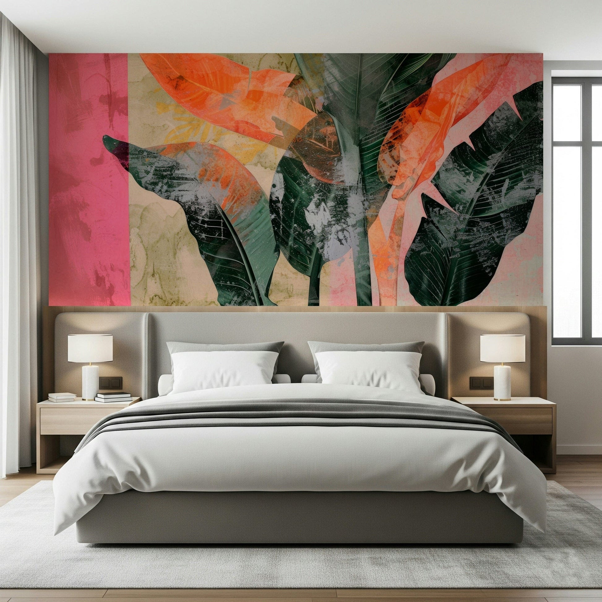 A classic tropical wallpaper for walls.