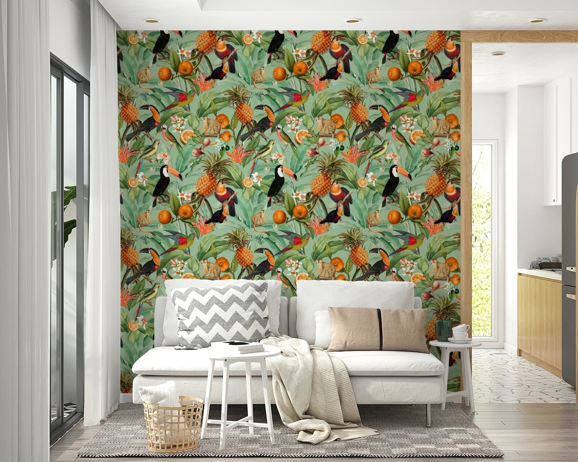 Relaxing jungle vibes with Tropical Eden 1 wallpaper.

