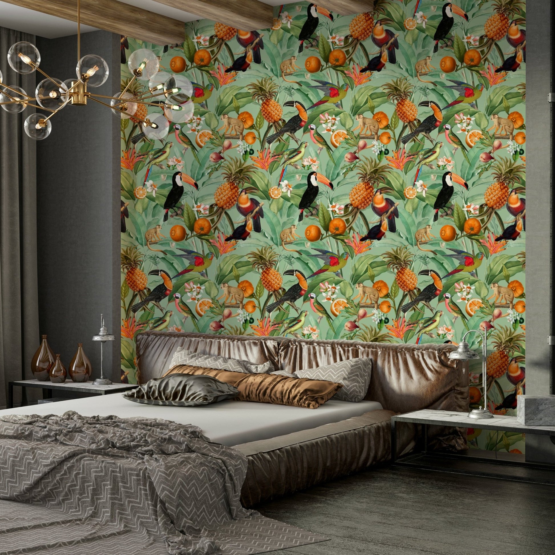 Tropical Eden 1 wallpaper with rich, vibrant green hues.

