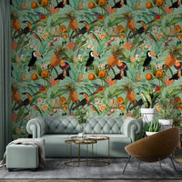 Nature-inspired Tropical Eden 1 wallpaper with lush greenery.

