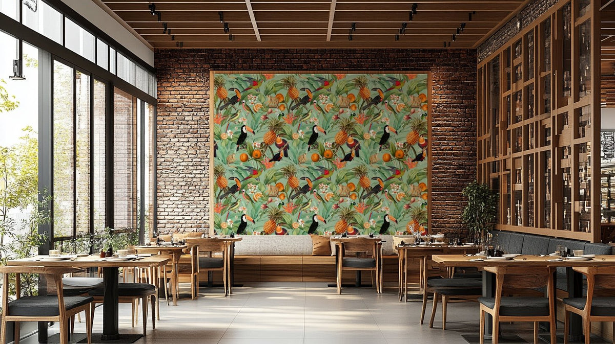 Bold tropical paradise design in Tropical Eden wallpaper., GD1388