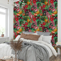Lush foliage wallpaper with tropical forest vibes


