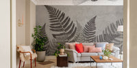 Green fern wallpaper for walls, B451