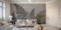 Green tropical fern wall art, B451