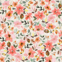 Warm-toned botanical wallpaper with tropical flair

