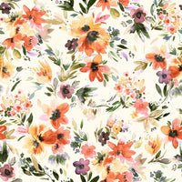 Bright tropical floral wallpaper pattern

