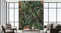 Tropical Foliage Mystique mural with detailed foliage texture, GD9418