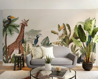 Tropical Forest Animal Wallpaper Murals - Giffywalls