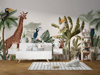 Tropical Forest Animal Wallpaper Murals - Giffywalls