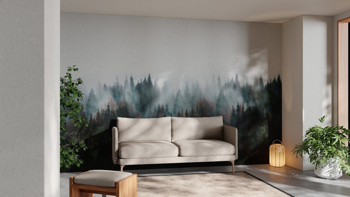 Exotic jungle scenery wall mural

