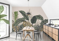 Tropical leaves mural with fern patterns
 A671