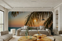 The colors are soft, muted tones of green and blue.

