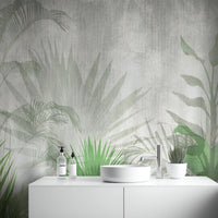Luxurious Tropical Green Leaf Wallpaper Decor
