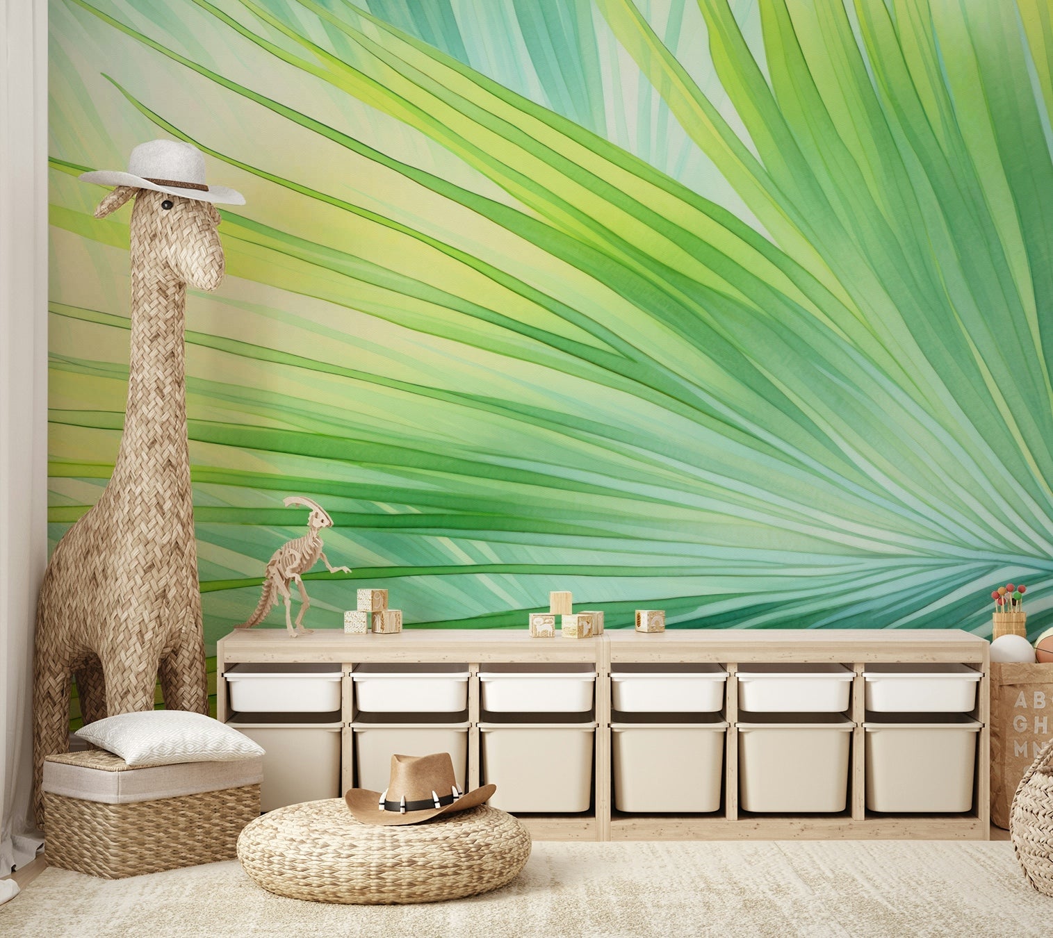 Vibrant tropical foliage wallpaper for walls

