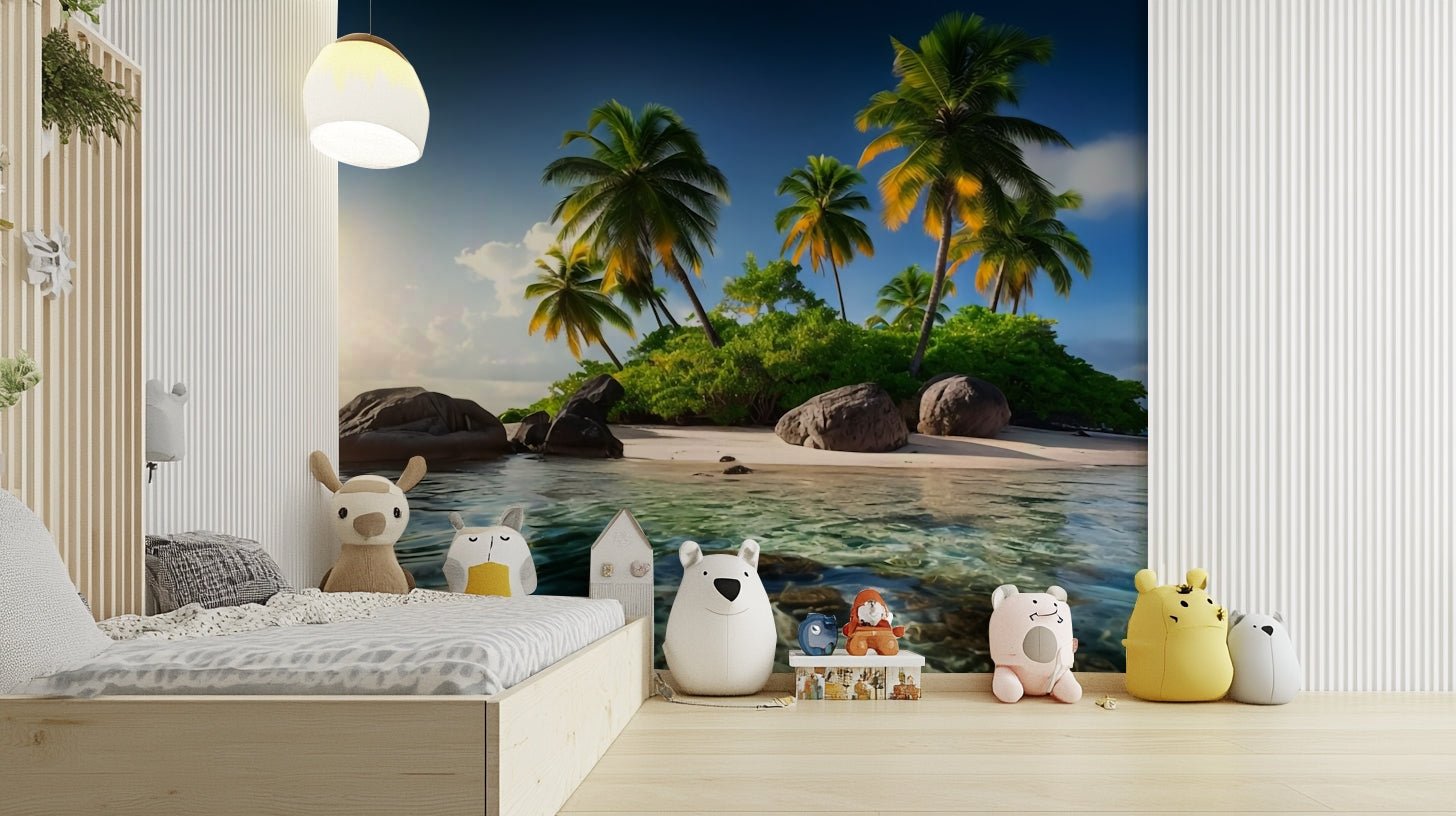 The colors are bright and natural, with blues, greens, and whites.

