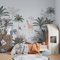 Tropical Jungle Animal Wall Mural - Giffywalls