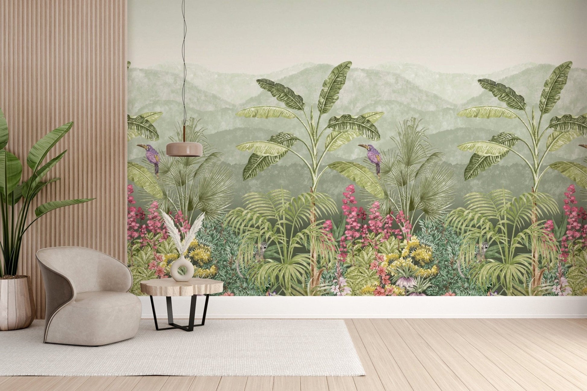 "Tropical nature wallpaper with dense plants" D244
