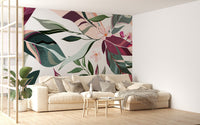Tropical Leaflets wallpaper mural - Giffywalls A600