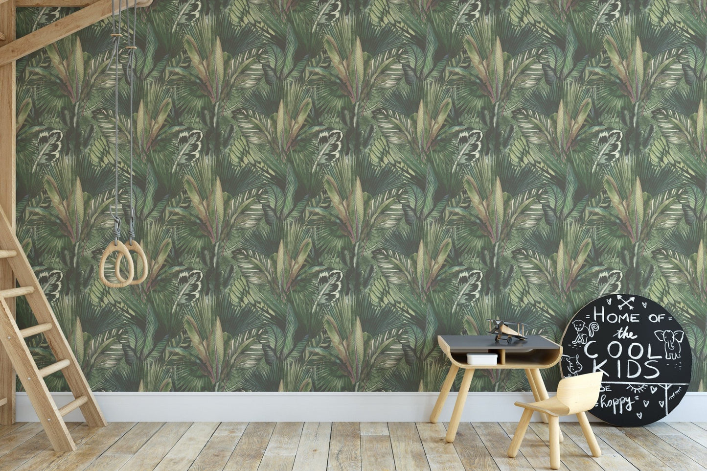 Artistic tropical leaves wallpaper style B232