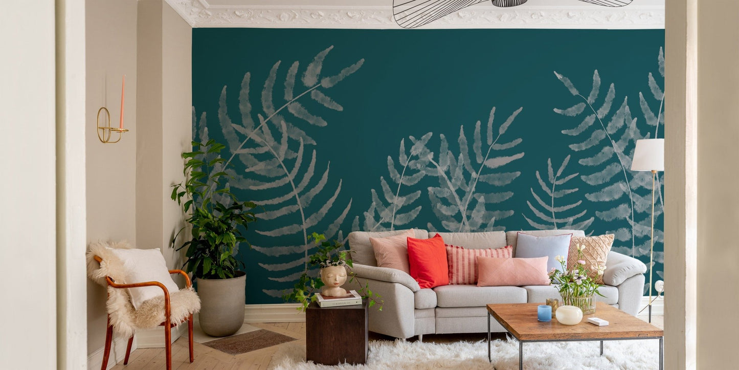 Lush leaves wall mural decor, B450