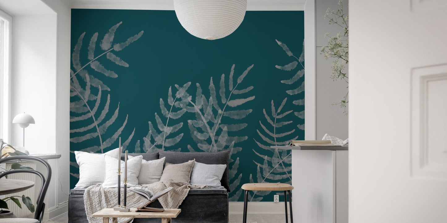 Tropical leaf wallpaper mural, B450
